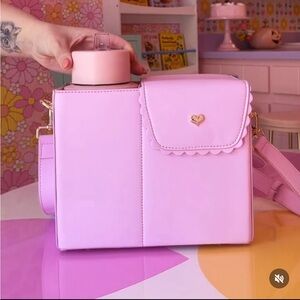Kate Gabrielle The Ella Bag in Bubblegum Brand New Cup Holder Purse & Key Chain